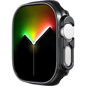 Worryfree Gadgets Full Cover Hard Bumper Case for Apple Watch Ultra 49mm Shockproof Protective Frame, Transparent - 1 of 4