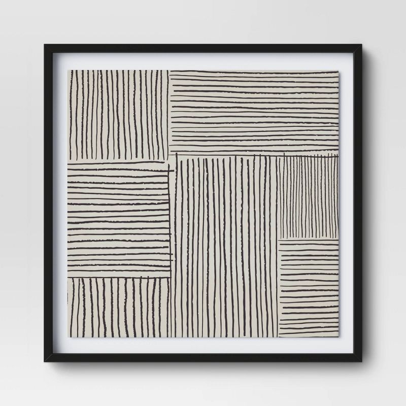 (Set of 2) 20&#34; x 20&#34; Abstract Lines Framed Print Black - Project 62&#8482;, 5 of 13