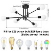 POWLIG 6-Light Black Mid Century Modern Nordic Sputnik Chandelier Flush Mount - 4 of 4