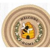 Earth Rugs Welcome Home Round Patch Rug – 27x27 Hand-Braided Jute Entry Mat with Cozy Text Design - 3 of 3