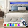 Upholstered Platform Storage Bed Frame with 4 Drawers and LED Light - 4 of 4