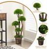 Tangkula 3FT Artificial Tree Fake Cedar Tree Faux Cypress Topiary Tree for Indoor Outdoor - 4 of 4