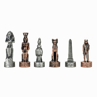 WE Games Egyptian Chessmen - Pewter - King measures 3.2 in.