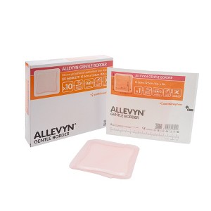 Smith & Nephew Allevyn Gentle Border Foam Dressing 5 x 5" Square Hydrocellular Foam 66800279 10 per Box - 1 of 4