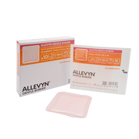 Smith & Nephew Allevyn Gentle Border Foam Dressing 5 x 5" Square Hydrocellular Foam 66800279 10 per Box - image 1 of 4