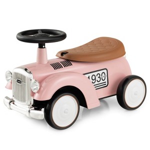 Costway Retro Kids Ride-on Toy Kids Sit to Stand Vehicle with Working Steering Wheel Green/Pink/White - 1 of 4