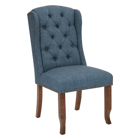 Tufted wingback best sale dining chair