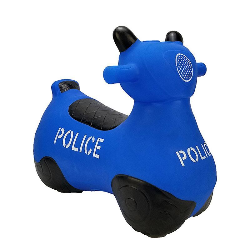BounceZiez Inflatable Bouncy Ride-On Hopper with Pump - Police Car, 3 of 5