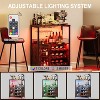 36'' Wine Storage Cabinet, Adjustable Shelves, Mesh Door & Baffle Design, Compact Liquor & Coffee Bar Cabinet for Kitchen, Dining Room - 4 of 4