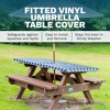 Tablecloth With Hole For Umbrella With Bench Covers Vinyl With Flannel Back by SORFEY - image 3 of 4