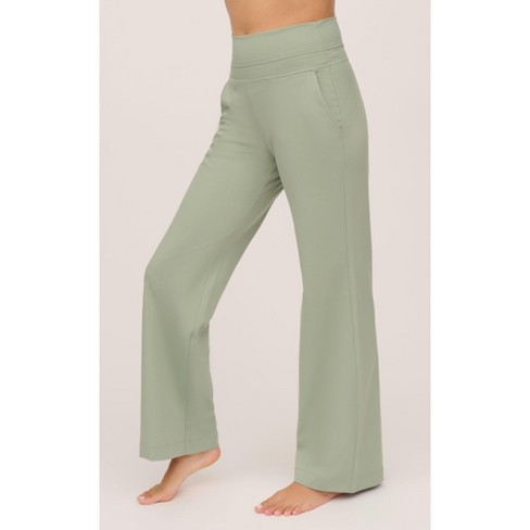 Yogalicious Womens Lux Laila Wide Leg Flare Pants - Iceberg Green - Small :  Target