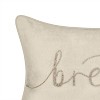 12"x20" Oversize Celebrations 'Breathe' Velvet Embroidered Lumbar Throw Pillow Sand/Taupe - Edie@Home - 4 of 4