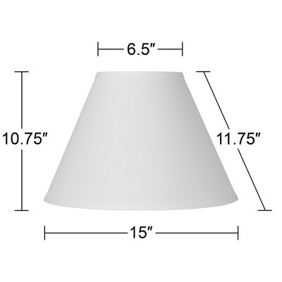 Set of 2 Antique White Linen Empire Lamp Shades