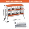 Chicken Nesting Boxes, Two-Tier Metal Chicken Egg Laying Box,Large Vented Holes for Egg Collection - 2 of 4
