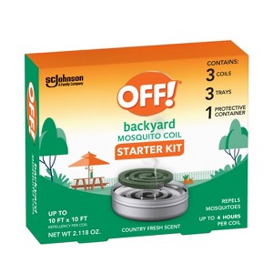 OFF! Mosquito Repellent Outdoor Coil Starter - 100 Sq Ft Coverage, 4hr Duration - 1 of 4