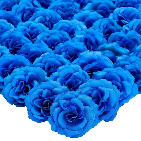 100 Pack Purple Roses, Artificial Flowers Bulk, 3 Inch Stemless Flower  Heads for Decorations, Valentines
