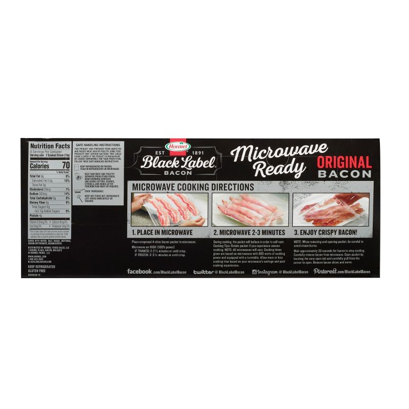 Hormel Original Microwave Ready Bacon Slices - 12oz, 4 of 9