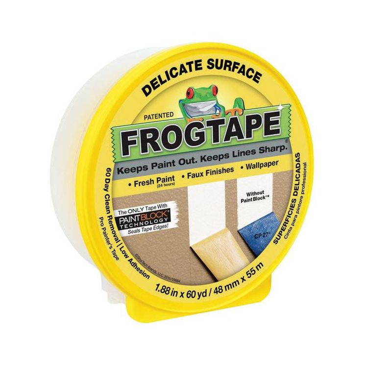FrogTape 1.88 in. W X 60 yd L Yellow Low Strength Painter's Tape 1 pk, 1 of 3