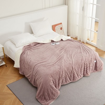 Heated Blanket, Cozy Soft Flannel Electric Blanket, Fast Heating with Multiple Heating Levels & Auto Off, Machine Washable, Warm Gift for Winter
