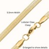 Herringbone Chain Necklace for Men or Women 18 Inch 5.5mm Wide 18K Gold Plated Stainless Steel Ginger Lyne - 3 of 4
