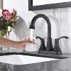 Kumasinova 4" Centerset RV Bathroom Sink Faucet with 2 Handles,Matte Black Waterfall Spout Vanity Basin Faucet,2.5 GPM - 2 of 4