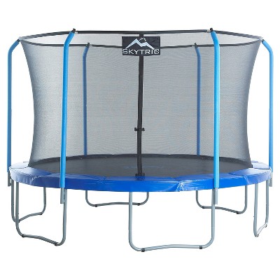 Skytric 11' Trampoline with Top Ring Enclosure System equipped with the "Easy Assemble Feature"