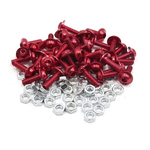 Unique Bargains M6 Aluminum Alloy Hex Socket Head Motorcycle Bolts Screws and Nuts - 1 of 4