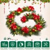 9 FT Artificial Christmas Garland: Suitable for Home Stair Railing, Indoor & Wedding Party Christmas Decorations (Batteries Not Included) - 3 of 4