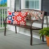 Evergreen Dragonfly Metal Garden Bench, Bronze - 2 of 4