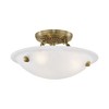 Livex Lighting Oasis 3 - Light Flush Mount in  Antique Brass - 3 of 4