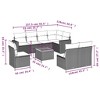 vidaXL Patio Sofa Set with Cushions Outdoor Furniture 9 Piece Poly Rattan - Beige and Cream - 3 of 4