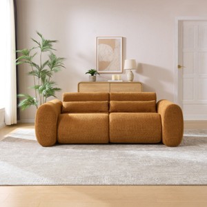 Christopher Knight Home Orvik 79" Modern 3-Seater Boucle Upholstered Sofa with Round Arm - 1 of 4