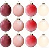 12PCS Shatterproof Velvet Christmas Balls - 3.15 Inch Fabric Covered Ornaments - 2 of 4