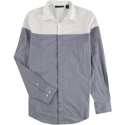 Perry Ellis Mens Colorblocked Button Up Shirt
