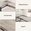 Dining Table Set for 4-6, 63" Large Extendable Dining Room Table Set for 6, Wood Rectangle Kitchen Table with 2 Soft Benches - 4 of 4