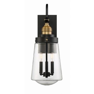 Savoy House Macauley 3 - Light Wall Light in  Vintage Black/Warm Brass - 1 of 4