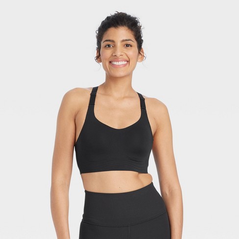 Women's Sculpt High Support Embossed Sports Bra - All In Motion™ Black Xs :  Target