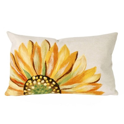 Oversize Sunflower Throw Pillow Yellow - Liora Manne