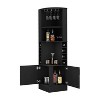 Gulches 8 Bottle Wine Rack with Glass Rack, Double Bottom Cabinets FSC Certified, CPSIA and TSCA Compliant,Assembly Required - 4 of 4