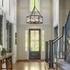 LLHZSY Black/Gold Glass Drum Chandeliers for Dining Room Living Room Entryway - W24" - 4 of 4