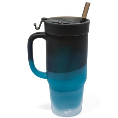 Silipint: 32oz Silicone Humbler W/ Lid & Straw, Moon Beam
