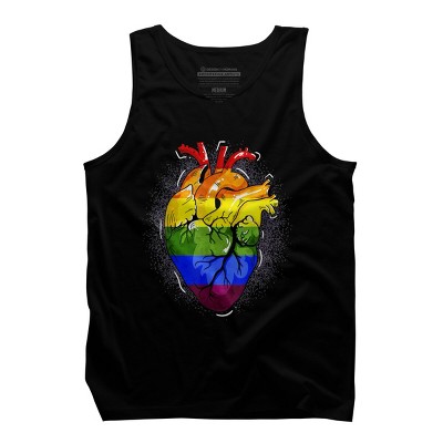 Adult Design By Humans Rainbow Heart Love Pride By Belugastore Tank Top