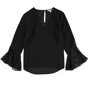 bar III Womens Lace Sleeve Pullover Blouse - 1 of 2