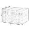 Vintiquewise Wooden Brown Storage Trunk with Faux Leather Straps and Handles - 4 of 4