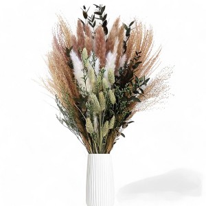 Alilang Decorative Dried Bouquet with Greenery and Grasses for Home Decoration and Centerpieces, 17.5 Inches - Olive Green - 1 of 4