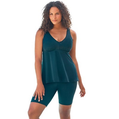 Swim 365 Women's Plus Size Flowy Tankini Top