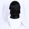 Unique Bargains Women's Wigs 13" Black with Wig Cap - 4 of 4
