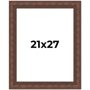 PosterPalooza | 21x27 Wide Bamboo Picture Frame, UV Acrylic, 4 Finishes - Brown, Black, Silver, and Natural - 1 of 4