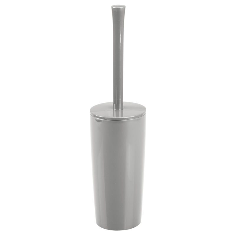 mDesign Slim Modern Compact Plastic Toilet Bowl Brush and Holder, 1 of 8