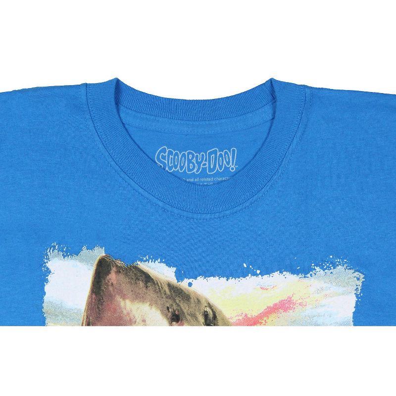 Scooby-Doo Men's Shark Chasing Scooby Print Design T-Shirt, 3 of 4
